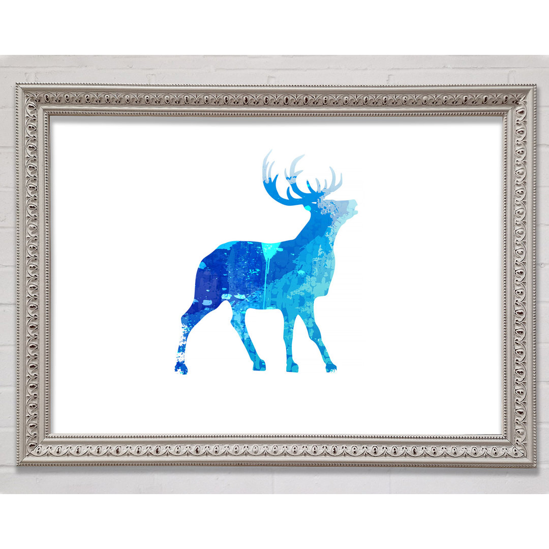 Blue Stag Calling - Einzelner Bilderrahmen Kunstdrucke