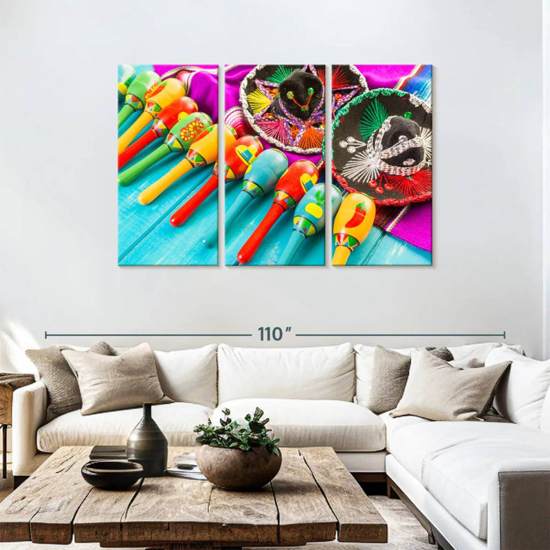 Maracas de la fête mexicaine Lelend, H 48 po x l 74 po