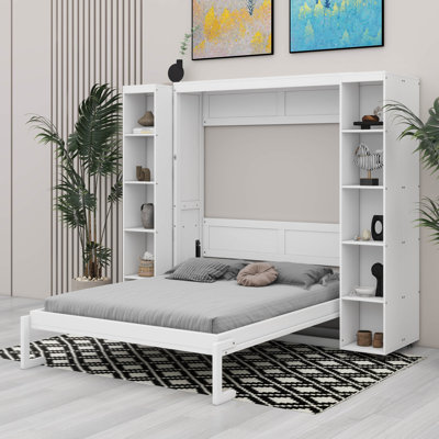  Grand lit escamotable avec armoire de rangement
