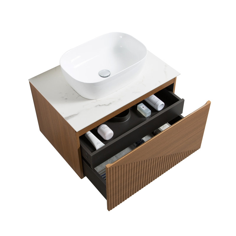 Ensemble de meuble-lavabo mural simple 29,5 po Zihlman