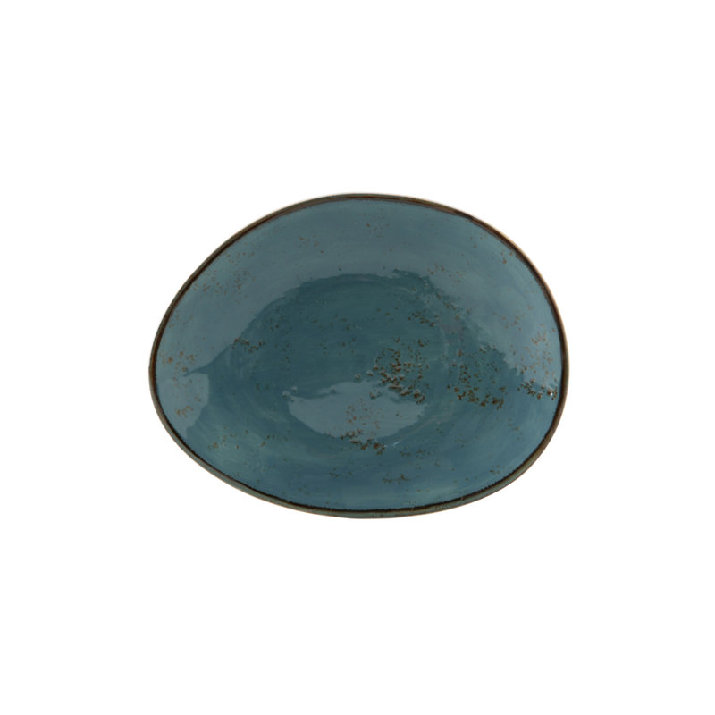 Assiette à apéritif Artisan Ellipse, Bleu sarcelle de géode