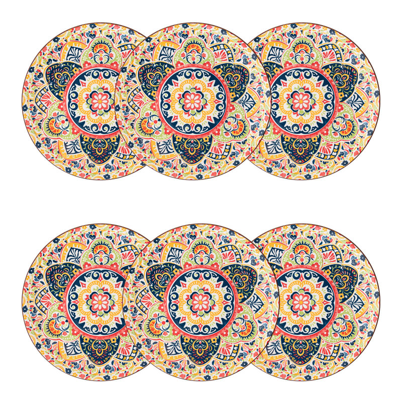 10 assiettes plates Strawberry Street Fiesta Bloom,