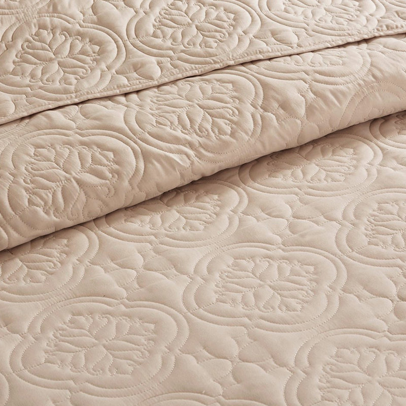  Housse de lit en microfibre kaki 3 pièces, doux, Couvre-lit pour lit grand : couvre-lit + 2 taies d, Kaki