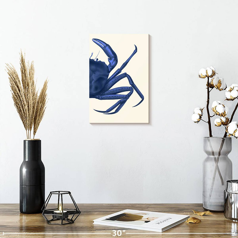 Brampt Contrasting Crab In Navy Blue B, 12" H x 8" W