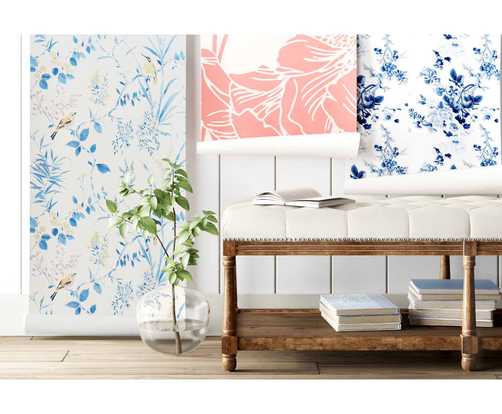 Stevenson Wallpaper Roll, Blue