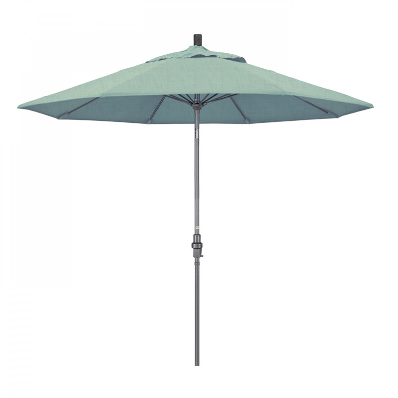 Parasol de marché Sunbrella® 9 pi Roverta, Toile spa Sunbrella®, Argent