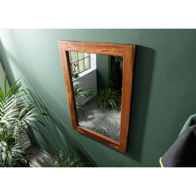 Toronto Wood Wall Mirror, Walnut
