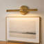 Lampe pour tableau 18 po à 2 lumières à intensité variable en laiton câblé avec barre moletée rotative à 360 ° et ampoules DEL E12 incluses