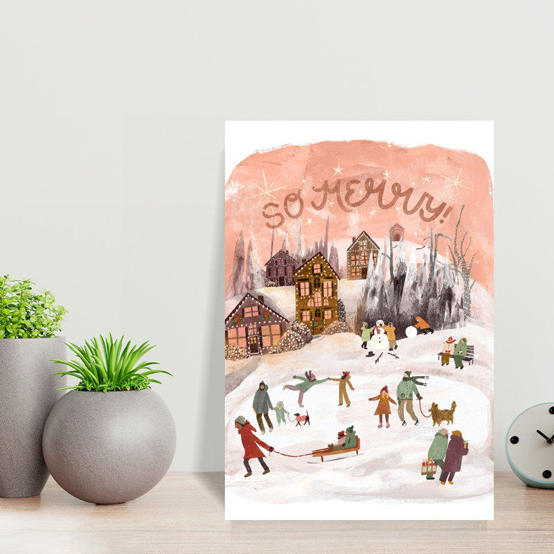 Contemporary Art Whimsical Contemporary Winter Wall Art 1 Piece Wrapped Canvas Wall Art, 30.48 cm H x 20.32 cm W