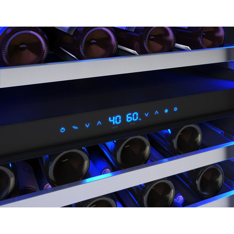Zephyr Presrv 24" 45-Bottle Dual Zone Wine Cooler, Stainless Steel