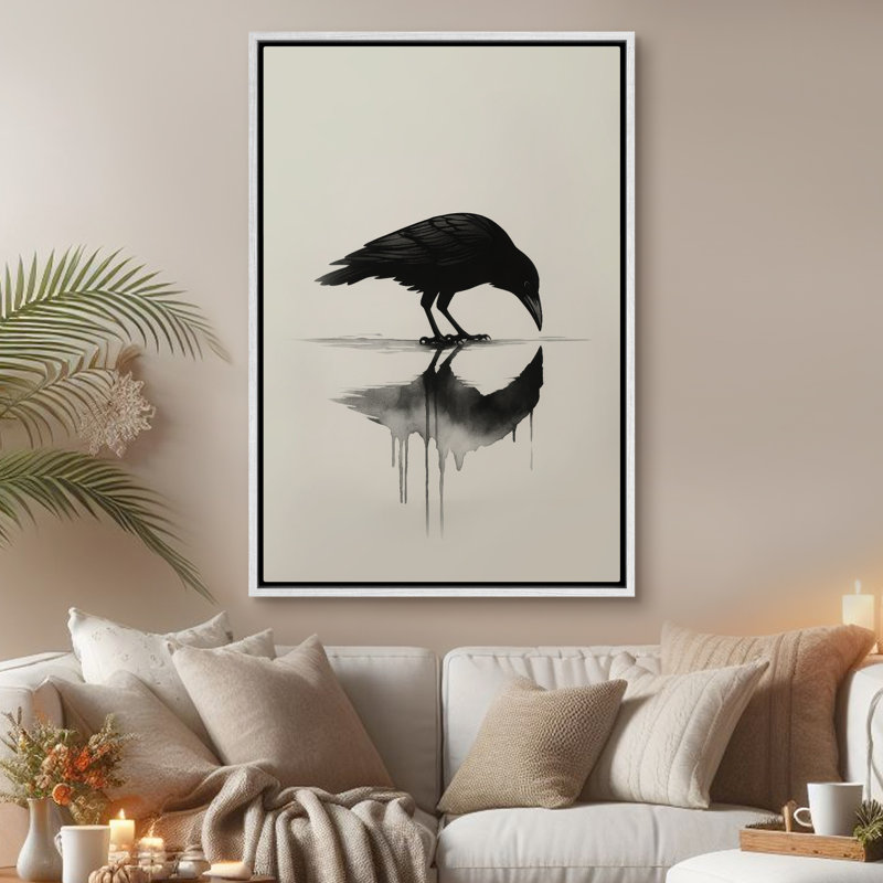 Art mural encadré, rétro, antique et classique pour chambre à coucher - 16 po x 24 po, H 24 po x l 16 po, Blanc
