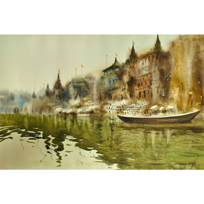 Banaras Ghat | Watercolor Painting By Achintya Hazra
