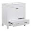 30" White Bathroom Storage Cabinet, Single Sink Vanity, Solid Wood Frame, 2 Doors And 1 Drawer, Soft Close Function, Stylish Furniture Vanity With Sink, Finish Construction, For A Relaxing