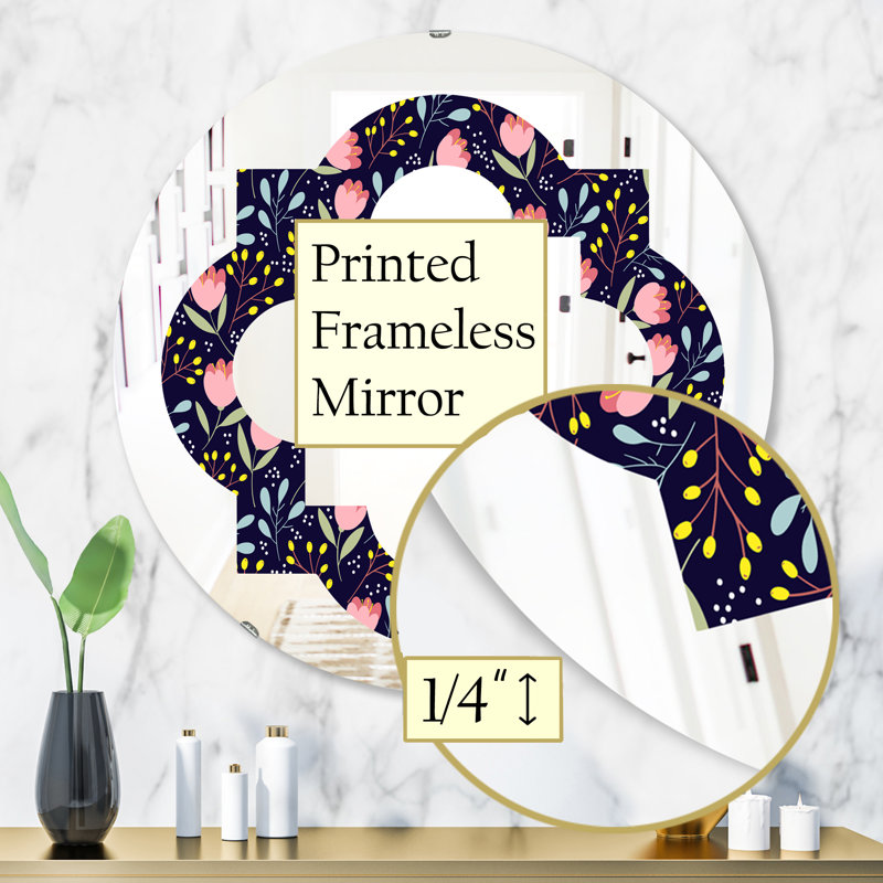 Miroir mural sans cadre Quatrefoil, H 31,5 po x l po