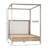  Solid Wood and Upholstered Panel Bed-81297033