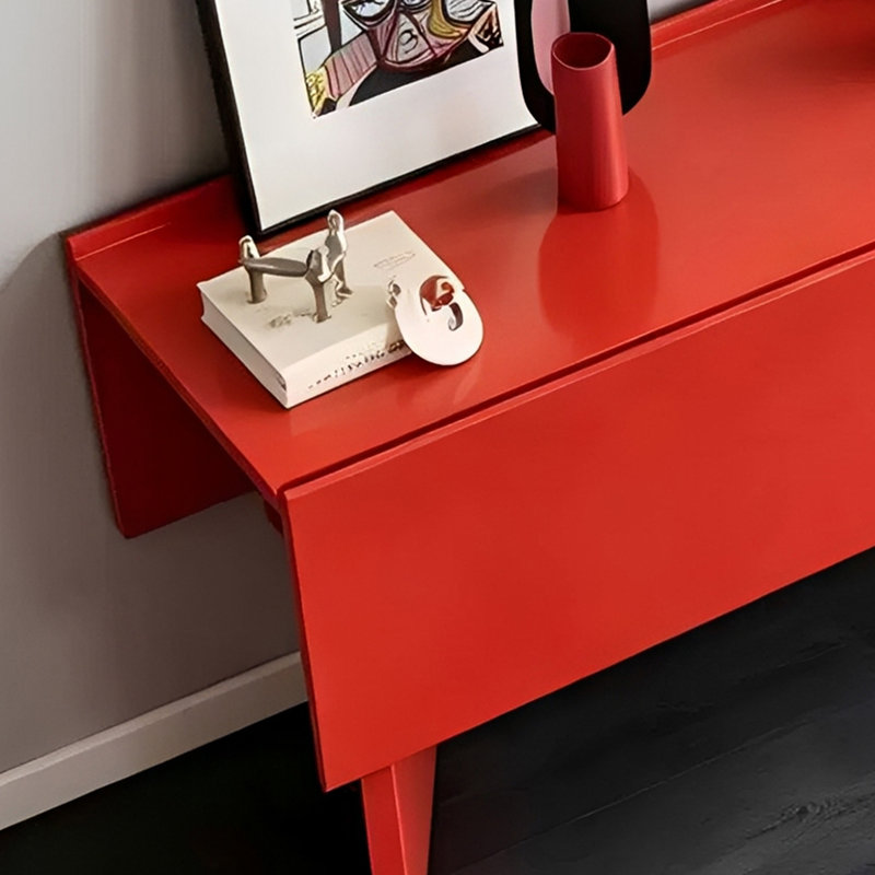 Console italienne de minimalisme moderne italien, H 30,7 po x l 70,9 po x P 15,7 po, Rouge, Rouge, Rouge