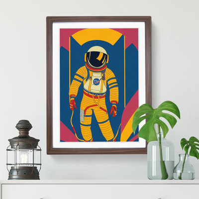 Astronaut Pop Art No.3 1 Piece Single Picture Frame Wall Art