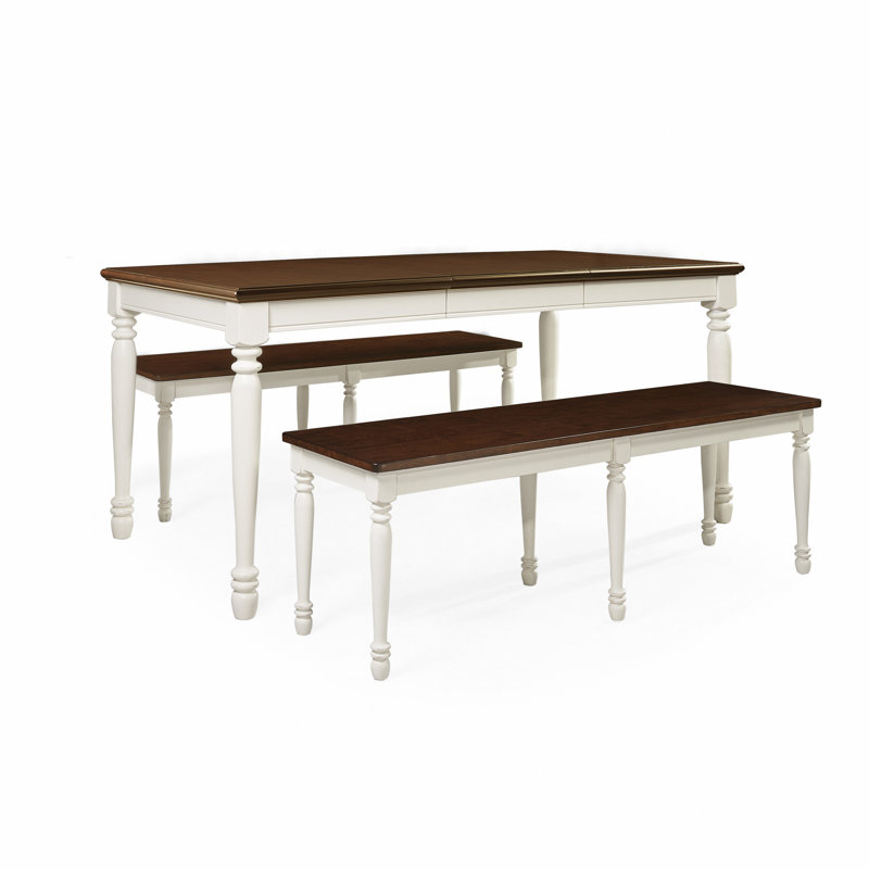 Ashwell Extendable Four Leg Dining Set, White