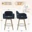Tabourets de bar pivotants en chenille avec accoudoirs-955542769