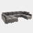 Kandle Velvet Upholstered Chaise Sectional-540480589