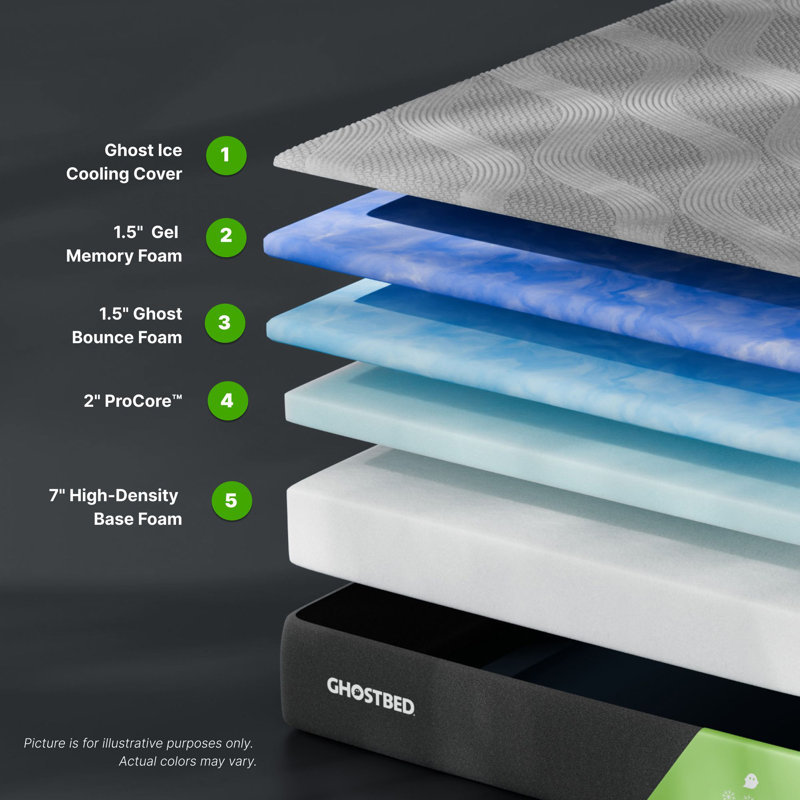 GhostBed 12" Supreme Series Foam Mattress, Queen