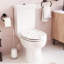 Flexi-Fix Round Hard Toilet Seat-116653006