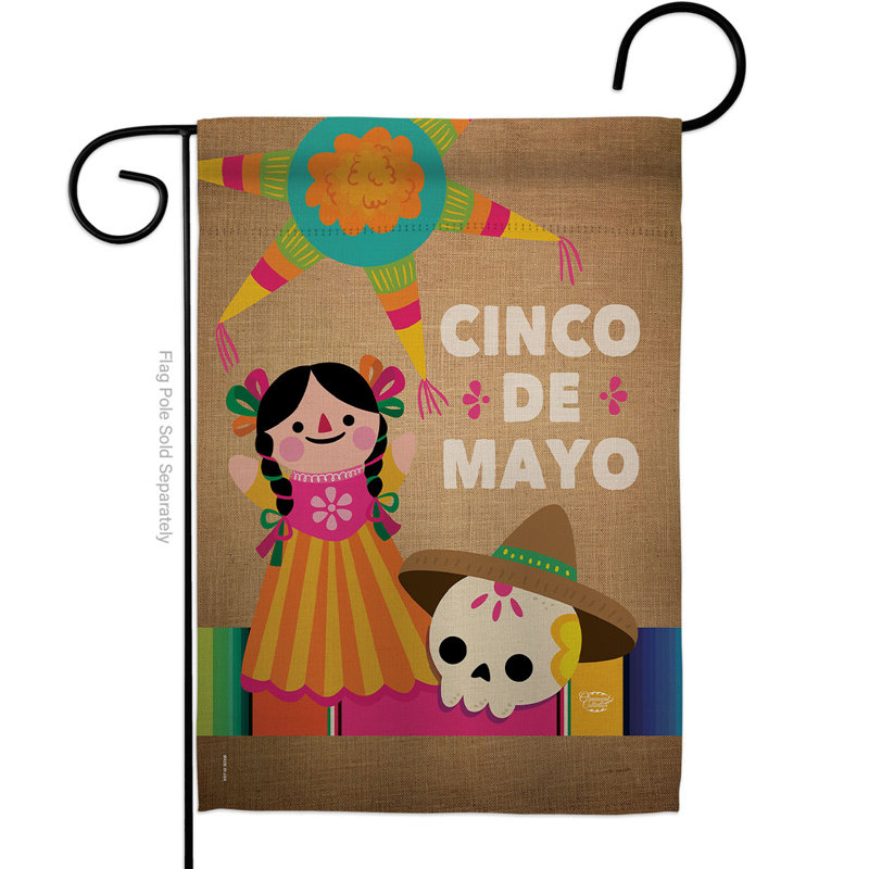 Drapeau décoratif de maison en mélange de polyester, H 18,5 po x l 13 po