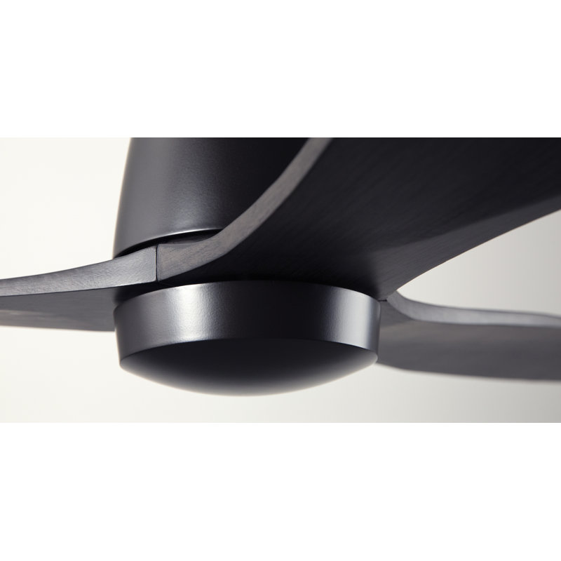 Arbor Flush Mount Ceiling Fan, Handheld Remote Control, Ebony, Dark Bronze