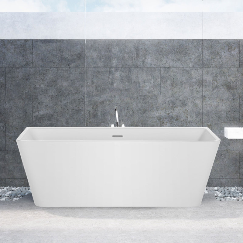 66.92'' x 31.49'' Freestanding Soaking Bathtub