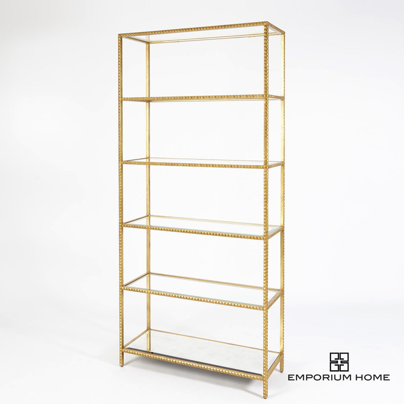 Emporium Home Etagere Bookcase, Gold