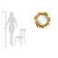 Alixs Metal Wall Mirror