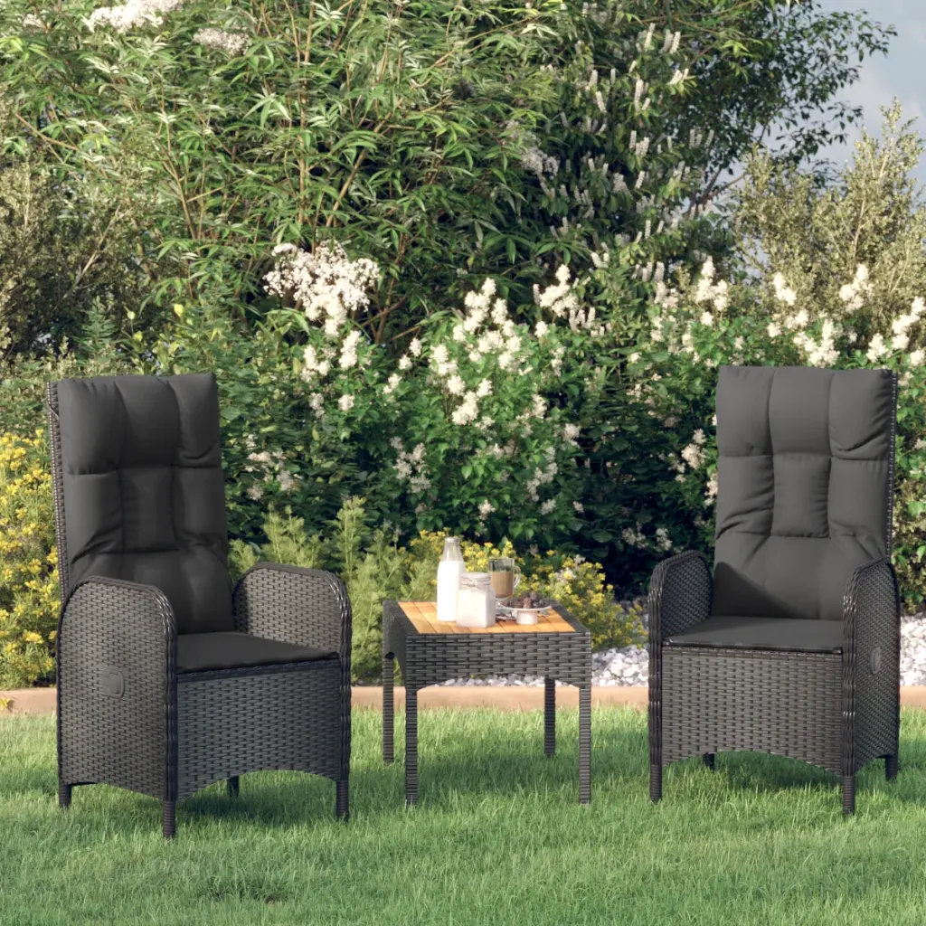 2-Sitzer Lounge-Set aus Polyrattan mit Polster