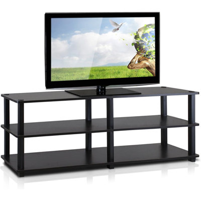 Furinno Turn-S-Tube No Tools 3-Tier Entertainment TV Stands, Black