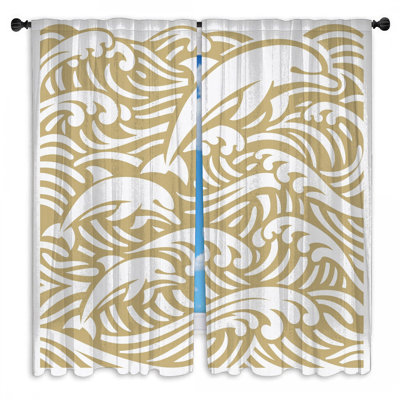 Dauphins et rideaux obscurcissant Dolphins And Ocean Waves