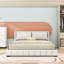 Lit plateforme tapissier avec 2 coussins-393165508-393165506