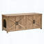 Cat Litter Box Enclosure with 4 Doors and 2 Rooms
