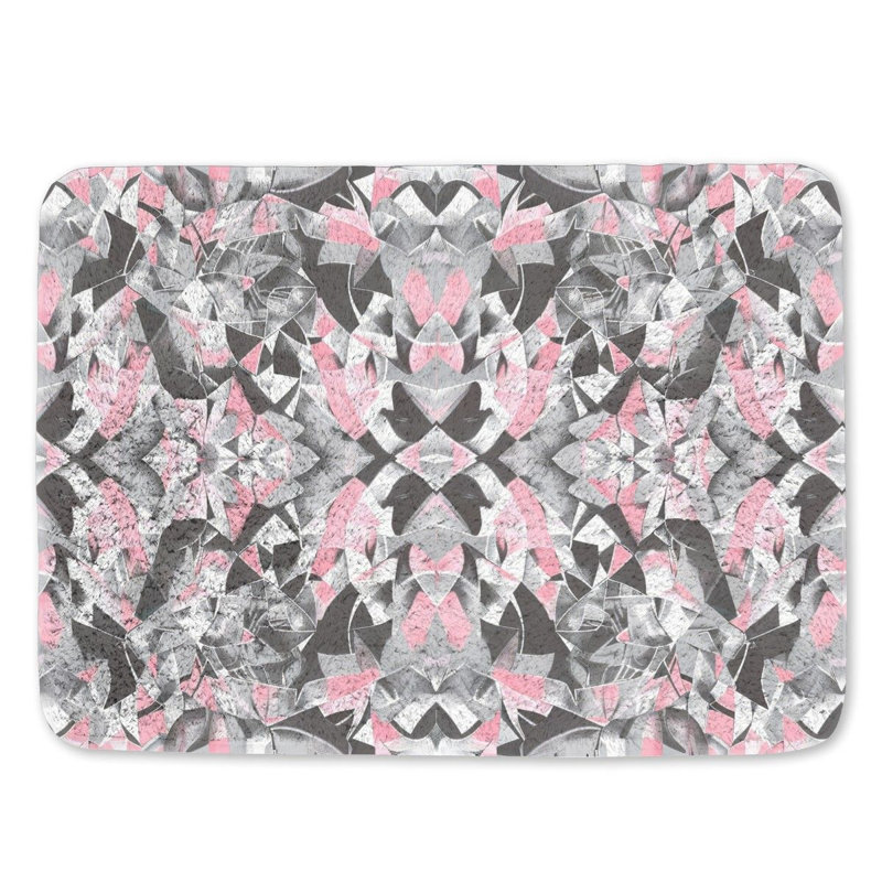 Crystal Artwork Bathroom Microfiber / Microsuede Bath Mat, 17"W