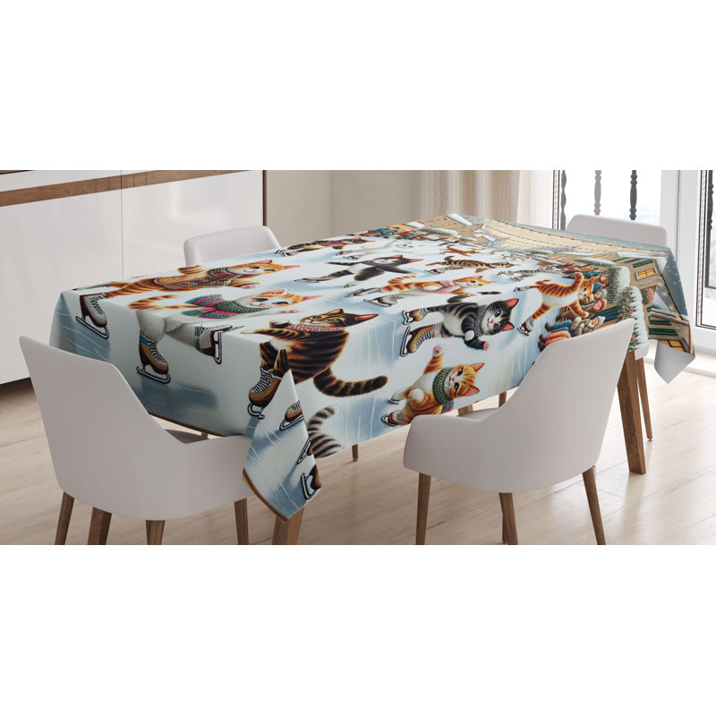 Drini Rectangle No Pattern Microfiber Tablecloth, 84" Rectangle