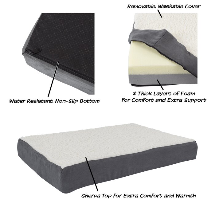 Petmaker Orthopedic Sherpa Memory Foam Dog Mat & Reviews | Wayfair