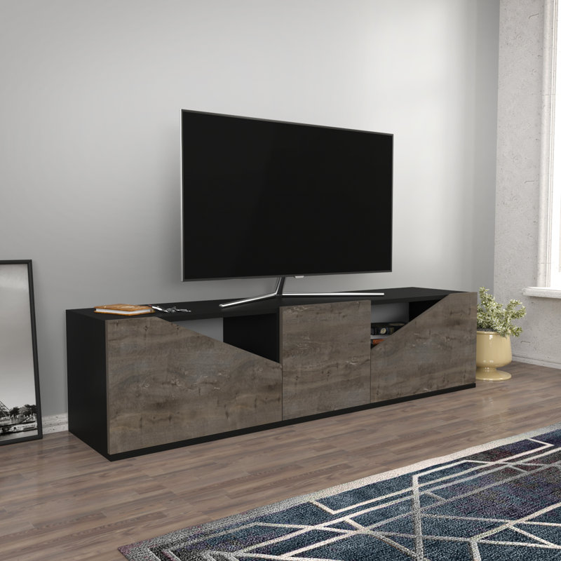 Brunehilde TV Stand for TVs up to 70", Anthracite/Dark Coffee