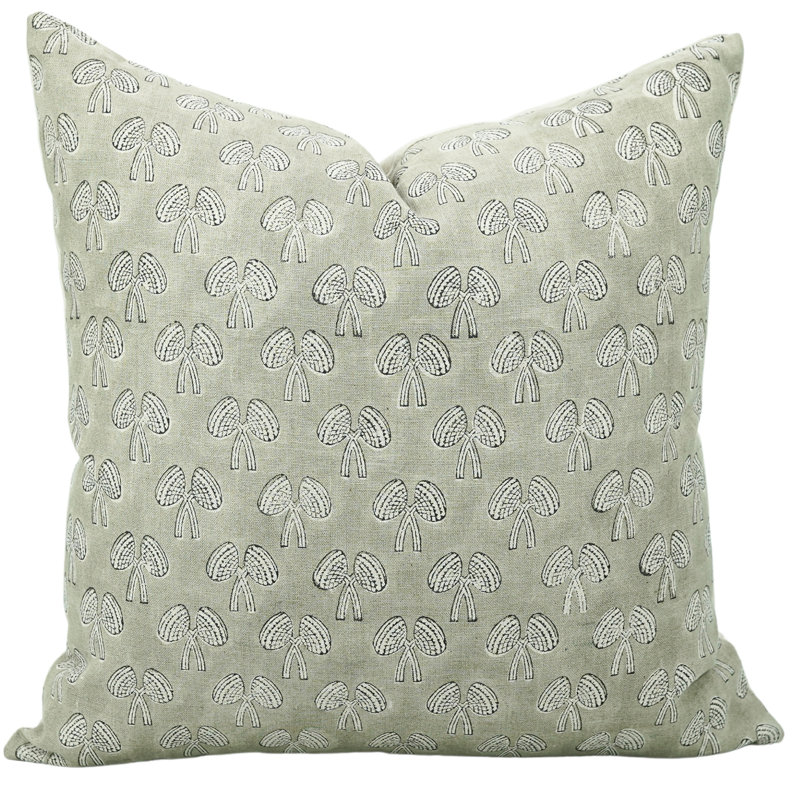 Floral Cotton Indoor/Outdoor Pillow Cover, 14"H x 14"W