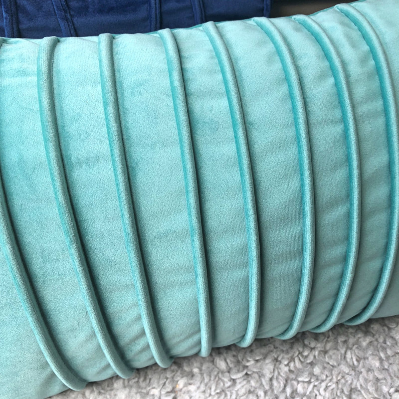 Housse de coussin lombaire en velours, Vert de mer