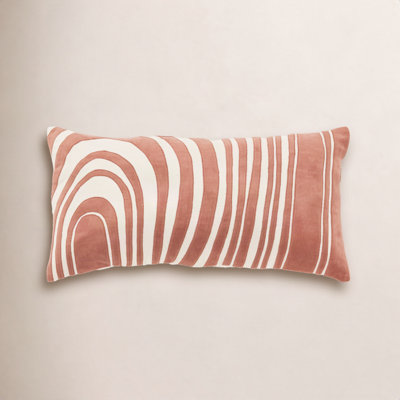 Hatton Embroidered Cotton Throw Pillow