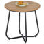 Kankakee Round Outdoor Side Table Garden Ø49 x 48 cm Natural Wood & Black