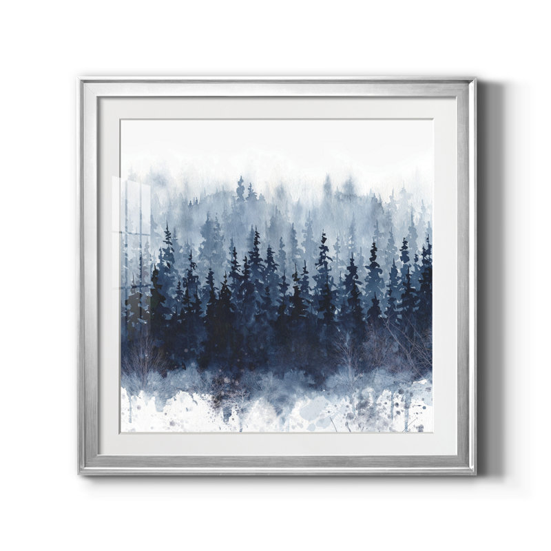 Forêt - Cadre photo, reproduction d'art sur papier, H 26,5 po x l 36,5 po x P 1,5 po, Argent