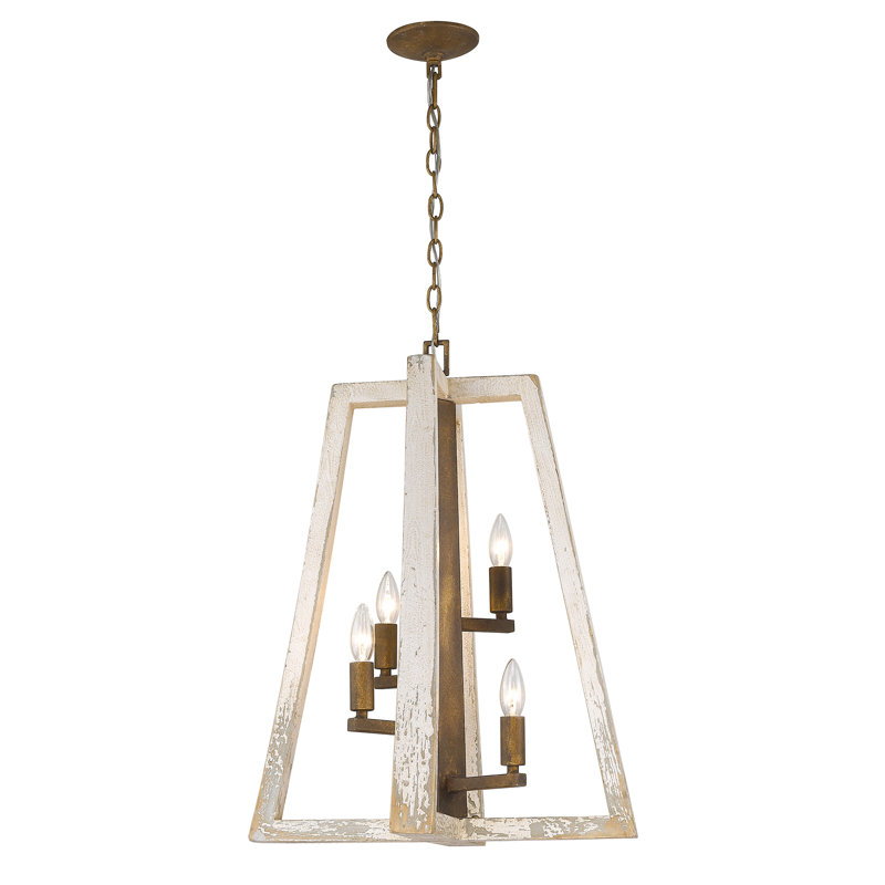 Lanterne suspendue rectangulaire à 4 lumières Beyerville