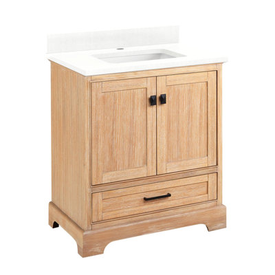 Quen 30" Freestanding Single Basin Vanity Set with Cabinet, Vanity Top