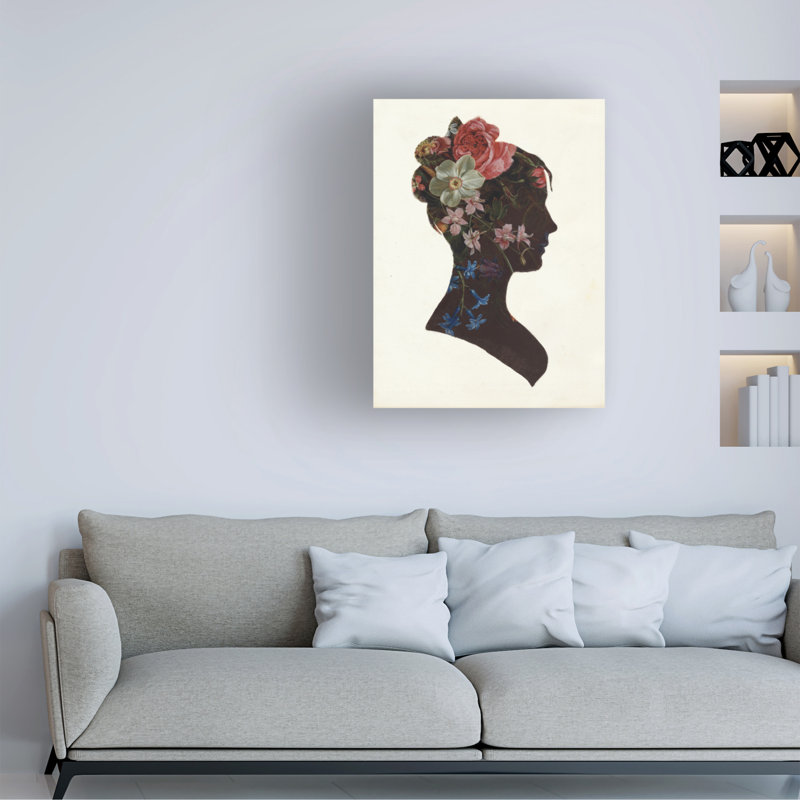 Art mural sur toile, bolognaise, pomme sauvage, silhouette, H 47 po x l 35 po