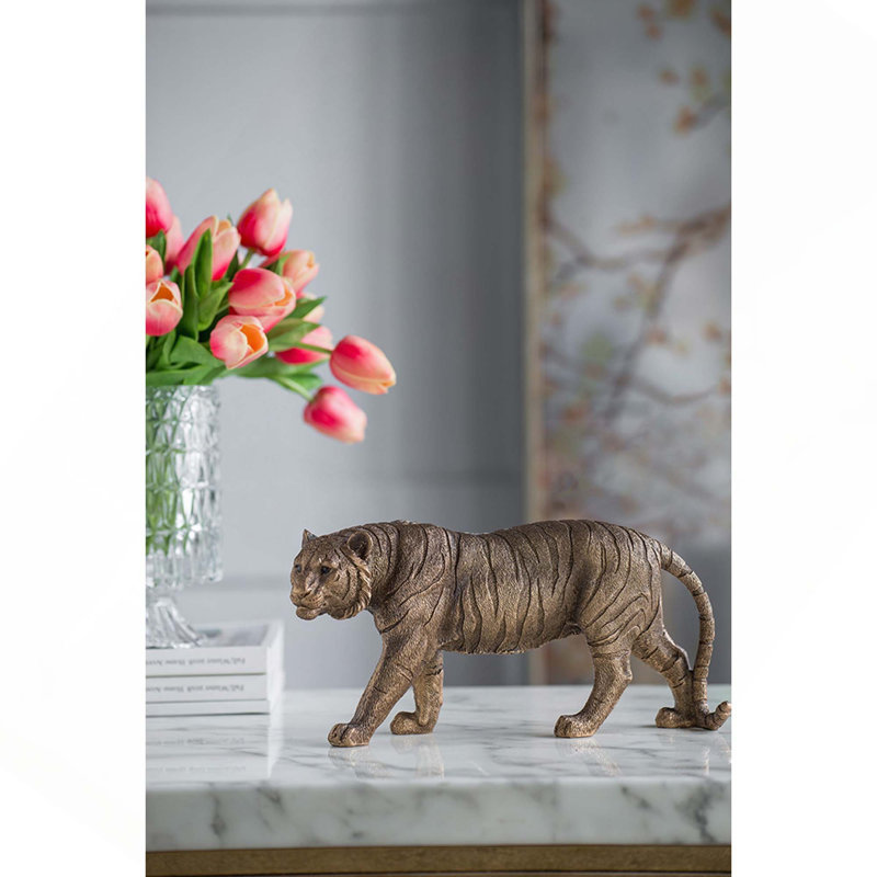 Elegant Exotic Tiger Statue Decor for Stylish Space Accent