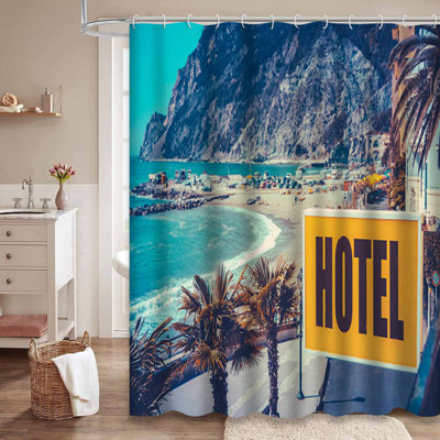 Enseigne rétro rétro pour hôtel de plage en Italie avec 12 crochets
